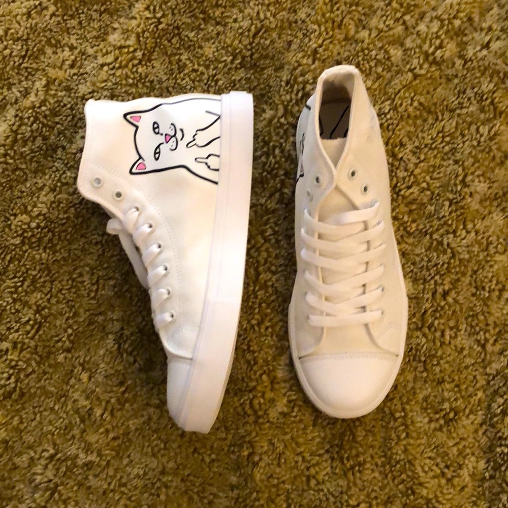 NEW! White high top sneakers. Brand: Rip N Dip Men or Women